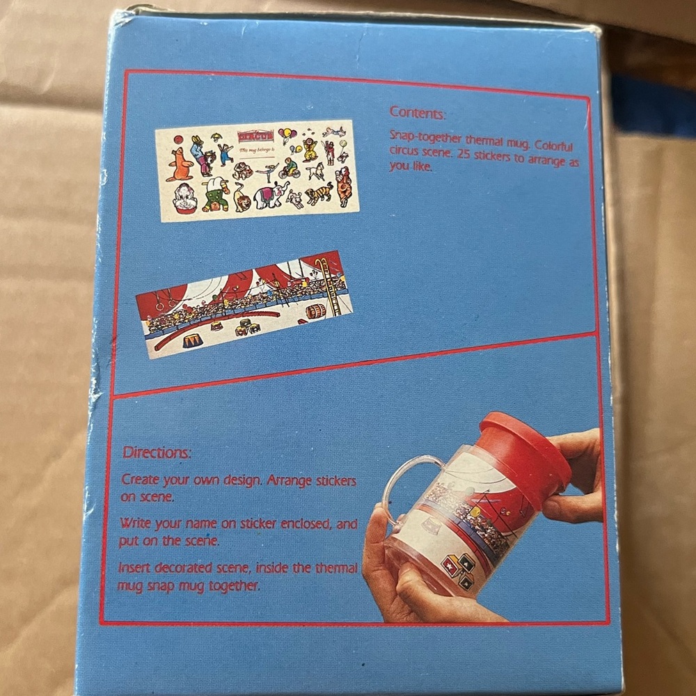 Circus Sticker Craft Mug NIB - Picture 3 of 7
